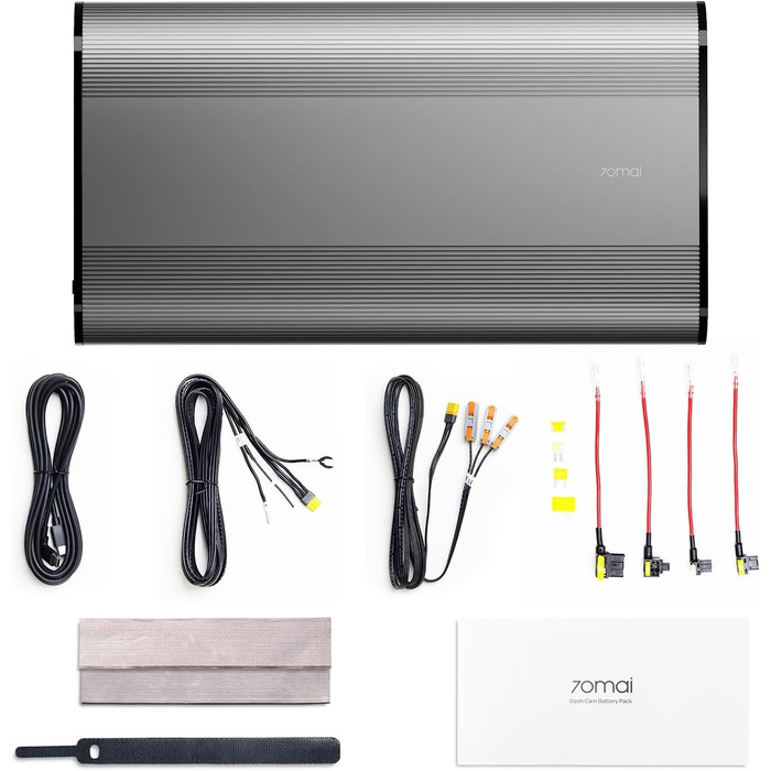 Акумуляторний блок для відеореєстратора BL96NNX 70 мАй, резервне живлення LiFePO4 ємністю 96 Втгод з функцією паркування до 30 годин, захист від зниження напруги, вихід XT30USB-C, 7-ступінчастий захист BMS (зарядка блоку запобіжників)