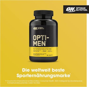 Мультивітаміни Optimum Nutrition Opti-Men, 180 таблеток, 2-місячний запас 180 капсул