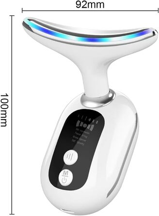 Масажер для обличчя з 4 режимами, 45 Heat V Face Beauty Meter Масажер для шиї обличчя, електричний тренажер для підборіддя для боротьби зі зморшками та старінням видалення прищів Глибоке очищення догляду за обличчям Delphine