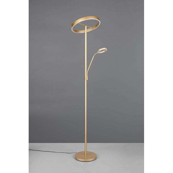 Стільовий торшер Trio Leuchten Willis 449510279, металевий, золотистий, 39 5.5 Вт LED, регульована колірна температура, диммер