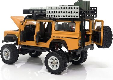 Металевий краулер 4WD 128 RTR жовтий, 22567 D90X28