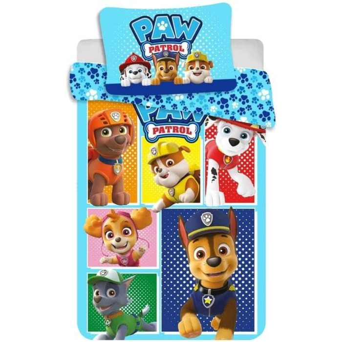 Дитяча постільна білизна Paw Patrol дитяча постільна білизна підковдра 100x135 см наволочка 40 x 60 см 100 бавовна