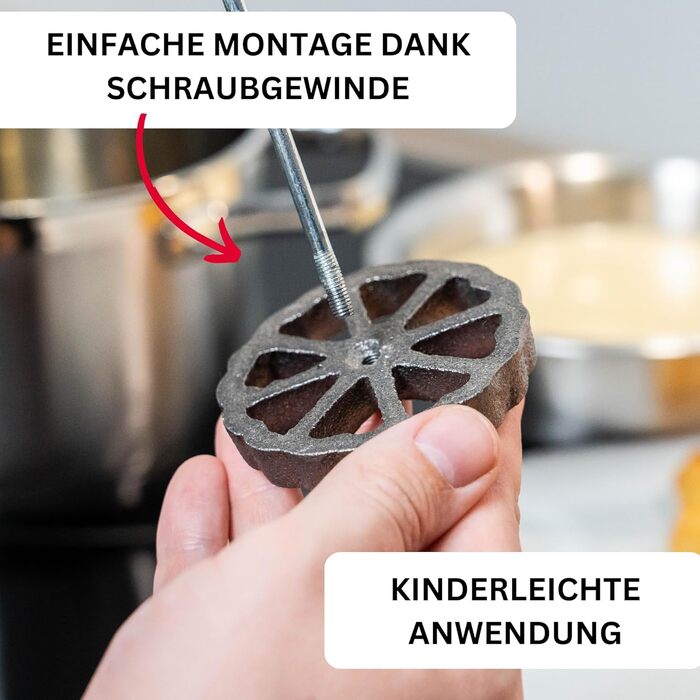 Вафельна пекарня Westmark, з 3 мотивами, з буклетом рецептів, розмір форми 7 9 см, сталь/дерево, сріблястий/світло-коричневий, 32242260