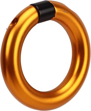 Алюмінієве кільце для спуску Fockety 24 KN, натяжне кільце 2,75 дюйма, з&39єднувальне кільце з отвором 0,47 дюйма, з&39єднувач для мотузки для рятувальників, будівельників, рятувальних робіт, килимок для слеклайну, золотистий