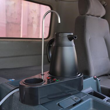 Двошаровий автомобільний чайник Haofy, 1200 мл, швидке нагрівання, безпечний для пиття, дорожня кружка з кришкою для ізоляції окро