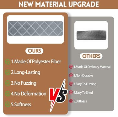 Килимки для сходів, 15 шт. , самоклеючі, для внутрішнього використання, 55 см x 19 см, протиковзкі, можна різати, для захисту домашніх тварин, людей похилого віку та дітей (світло-сірі)