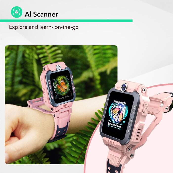 Для дітей з GPS та телефоном, Дитячий Smartwatch з HD відео та голосовими дзвінками, Дитячий GPS-годинник, Водостійкість IPX8 для плавання (Синій, Z7) Синій Z7, 7 Kids Smartwatch, 4G Smartwatch