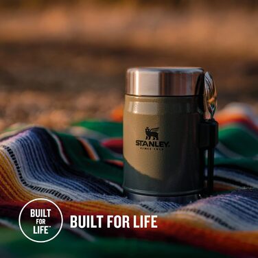 Термоконтейнер Stanley Classic Legendary з ложкою 400 мл - Зберігає їжу гарячою або холодною протягом 7 годин - Підігрівач з нержа