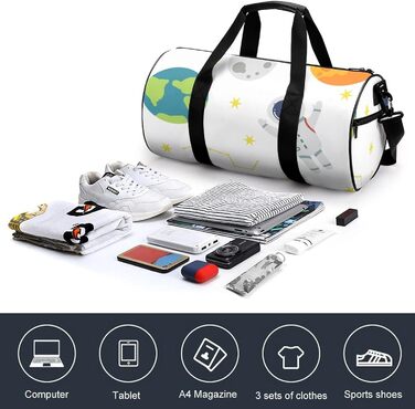 Універсальна дорожня сумка Всесвіт спортивна сумка-мішок для чоловіків та жінок, ідеальна для подорожей, спорту та повсякденного використання. Дизайн з космосом та астронавтами.