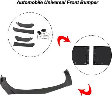 Наперстянка Передній спойлер Губа Автомобільний розгалужувач переднього бампера Губний спойлер Універсальний спойлер для губ дифузор Обвіс із захистом автомобіля від зіткнень