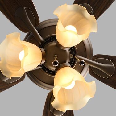 Стельовий вентилятор FAZRPIP з низьким профілем і підсвічуванням, 3 швидкості, швидкість вітру, безшумний вентилятор, люстра, трад