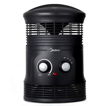 Портативний керамічний вентилятор-обігрівач Midea NF18-17PA потужністю 1800 Вт з автоматичним обертанням на 360, 2 режими нагріву, енергозберігаючий тихий обігрівач для вітальні, офісу, житлової зони