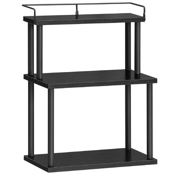 Стійка для спецій HOOBRO, кухонна полиця, 3-рівнева стійка для зберігання, органайзер для столу, для кухонної стільниці, столу, кабінету, офісу, чорна EBB02TL01