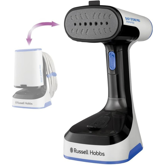 Паровий випрямляч Russell Hobbs складаний, компактне зберігання кабелю Steam & Fold (1500 Вт, швидке нагрівання, вкл. насадку для