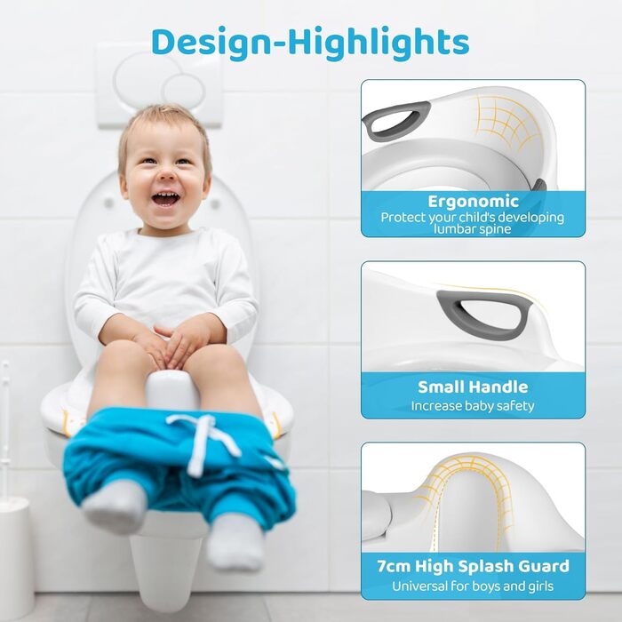 Дитяче сидіння для унітазу, дитяче сидіння для унітазу, дитячі сидіння для унітазу з м&39якою подушкою і бризковиком, горщик для х