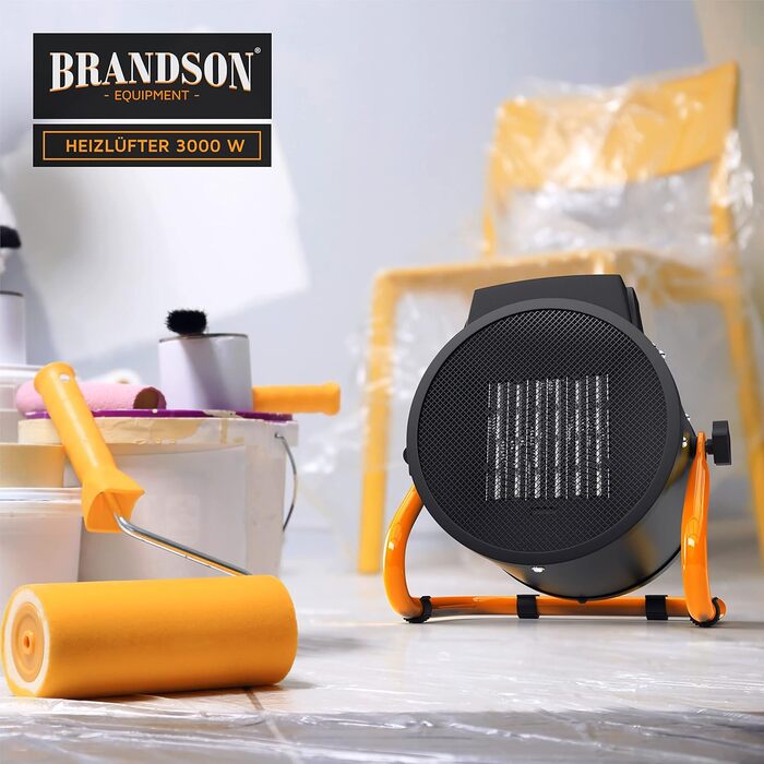 Керамічний радіаційний обігрівач потужністю 3000 Вт - Осушувач повітря для приміщень, Осушувач повітря для будівництва - Турбоелектричний вентилятор-обігрівач із захистом від перегріву, надзвичайно потужний - для будівельних майданчиків, будинків, майстер