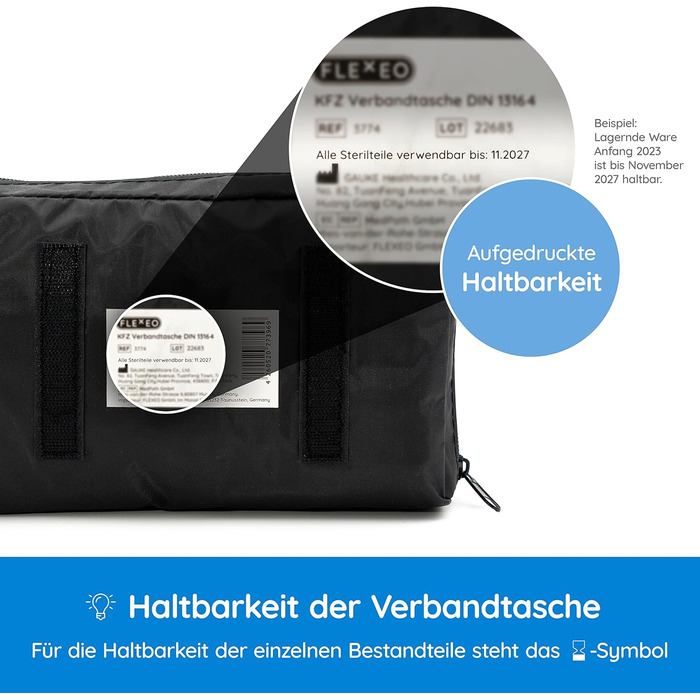 Автомобільна аптечка 2024 ДІЙСНА ДЛЯ ЄВРОПИ згідно StVZO чинний DIN 131642022 СЕРТИФІКОВАНИЙ вкл. 2 медичні маски для обличчя апте