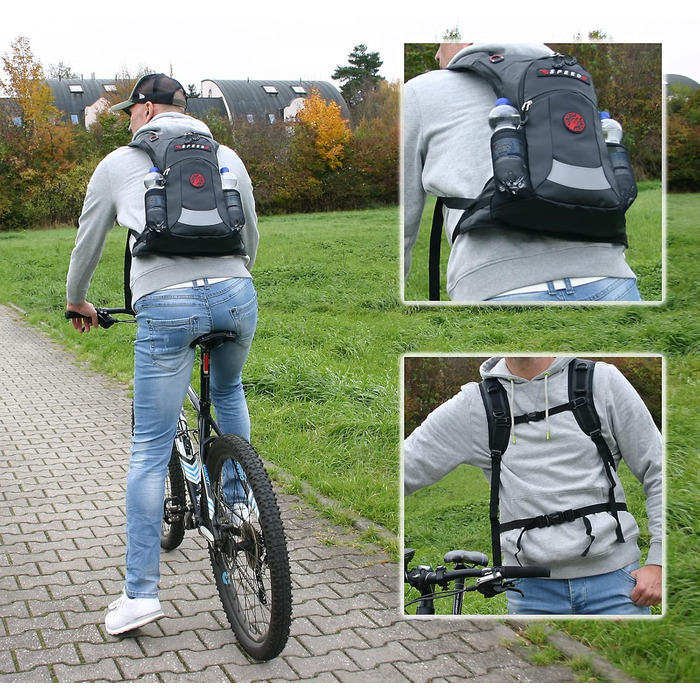 Рюкзак Bag Street "Speed", 42x25x14 см, Водонепроникний, Текстиль/ПВХ, Чорний матовий