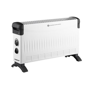 Конвекторний радіатор KASPAR з термостатом та 3 режимами нагріву, електричний обігрівач потужністю 750/1250/2000 Вт, білий
