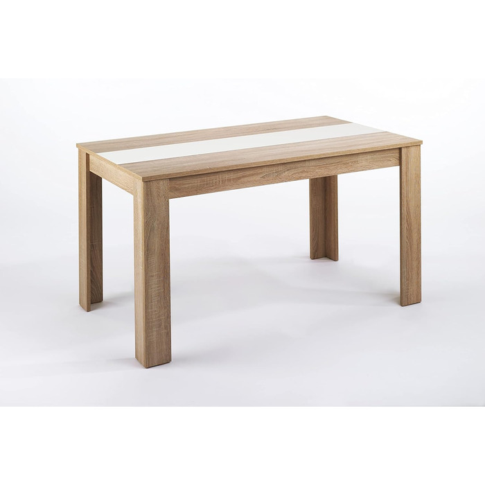 Обідній стіл byLIVING Nori/Сучасний кухонний стіл під дуб/Двосторонній висувний стіл чорного або білого кольору/Великий стіл / 160 x 90, В 75 см 160 x 90, В 75 см Коричневий