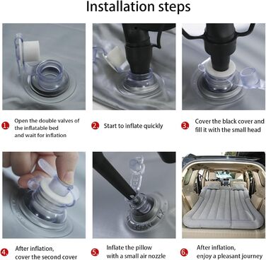 Автомобільний матрац для BMW 3 серії E90 E91 M-Tech 2005-2008, портативний комфортний автомобільний надувний матрац, надувний матрац для багажника, автомобільні аксесуари, синій (звичайний синій)