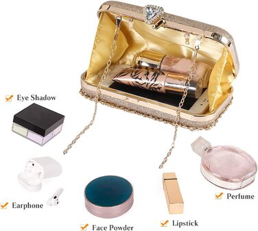 Сріблясте клатч-вечірнє відділення для жінок, інкрустоване стразами та кристалами, елегантна сумочка на ланцюжку для дня народження, коктейльної вечірки, танців, вечірнього заходу