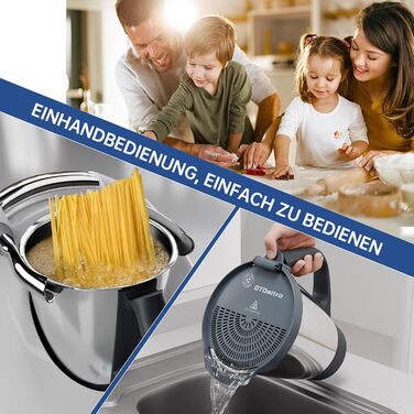 Дренажний допоміжний засіб для Thermomix TM5 TM6, Термозахисний затискач, Ливарний фільтр, Зливний ситечко для овочів, фруктів, Дренажний допоміжний засіб для Thermomix, TM5 TM6 Аксесуар Сито для локшини з Без BPA