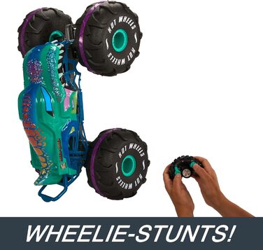 Машинка на дистанційному управлінні Hot Wheels Monster Trucks, Mega-Wrex в масштабі 16, надвелика іграшкова вантажівка на дистанці