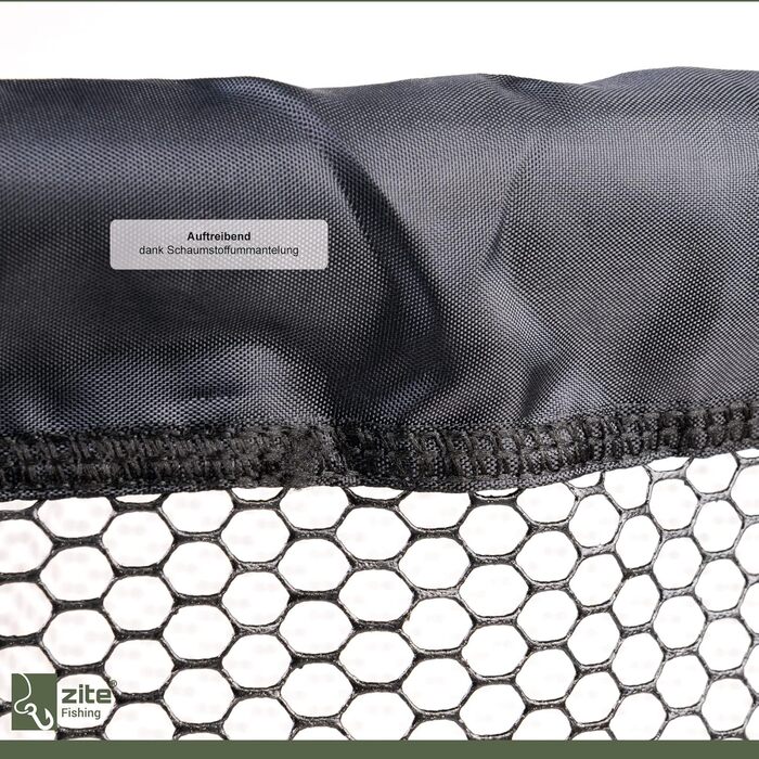 Гумований плавучий підсак Zite Fishing Рибальська сітка для нахлистової та спінінгової ловлі Гумова сітка з гумкою та карабіном, гумований підсак, рибальська сітка