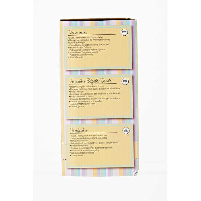 В ретро дизайні, міні-пончик на 7 маленьких пончиків, в т.ч. лампа для випічки та антипригарне покриття, 700 Вт, колір рожевий