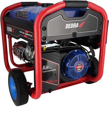 Генератор DEDRA, максимальна потужність 8,3 кВт (8000 Вт), двигун 459 см з мідною обмоткою, 1 x 400 В, 1 x 230 В. Аварійне джерело живлення для будинків, садів, кемпінгів або інших застосувань. 8,0 кВт