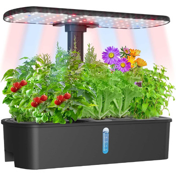 Гідропонна система вирощування Yoocaa для 12 рослин, кімнатний трав&39яний сад з автоматичним таймером, насосом, набір для вирощування розумного саду з регулюванням висоти (без насіння)