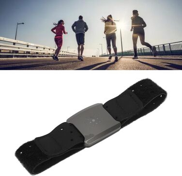 Браслет для моніторингу серцевого ритму, USB, водонепроникний, оптичний датчик відстеження, аксесуар для спортивних фітнес-тренувань для тренажерного залу, активного відпочинку, бігу, плавання, матеріал ABS, чорний