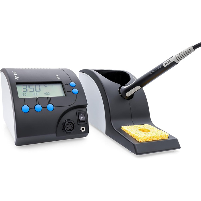 Цифрова паяльна станція потужністю 80 Вт з регульованою температурою 150 - 450 C, включаючи паяльний наконечник 2,2 мм долотоподіб