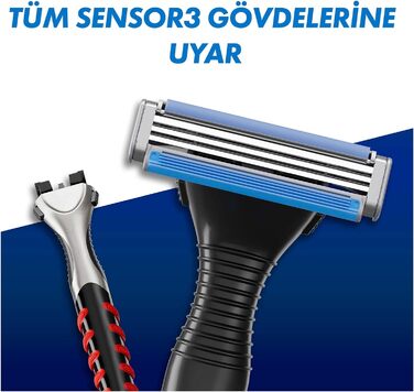 Чоловіча бритва Gillette Sensor3 6 змінних лез, чорна