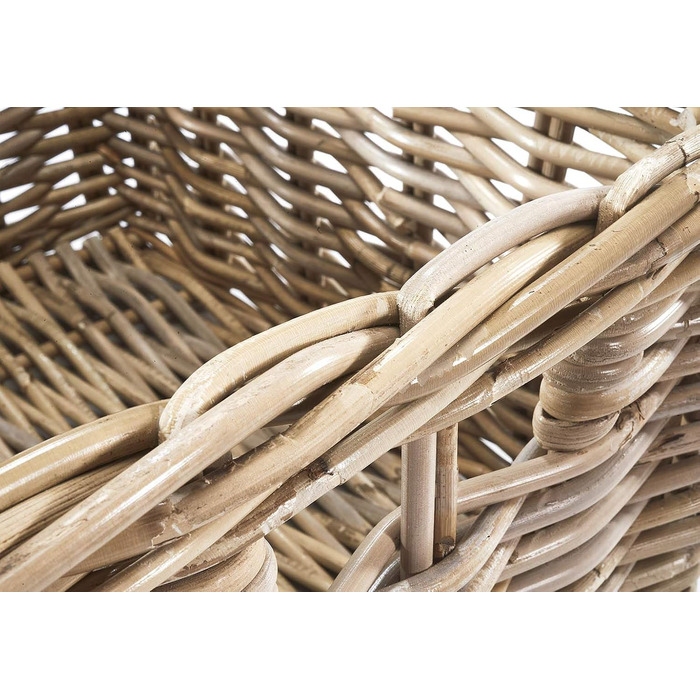 Кошик з ротанга Kobolo, кошик з полиці, квадратний ротанг Kubu сірий, маленький