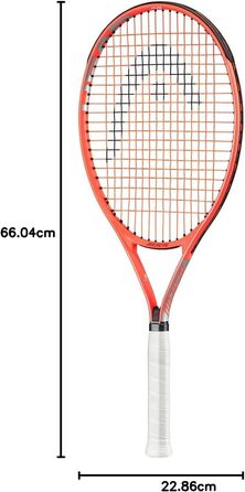 Тенісна ракетка HEAD Radical Jr. 26 Orange дитяча 9-11 років 245 г алюміній Damp+ проти вібрації голова 680 см² 16/19 офіційний HEAD для юних чемпіонів помаранчева оригінал 2025