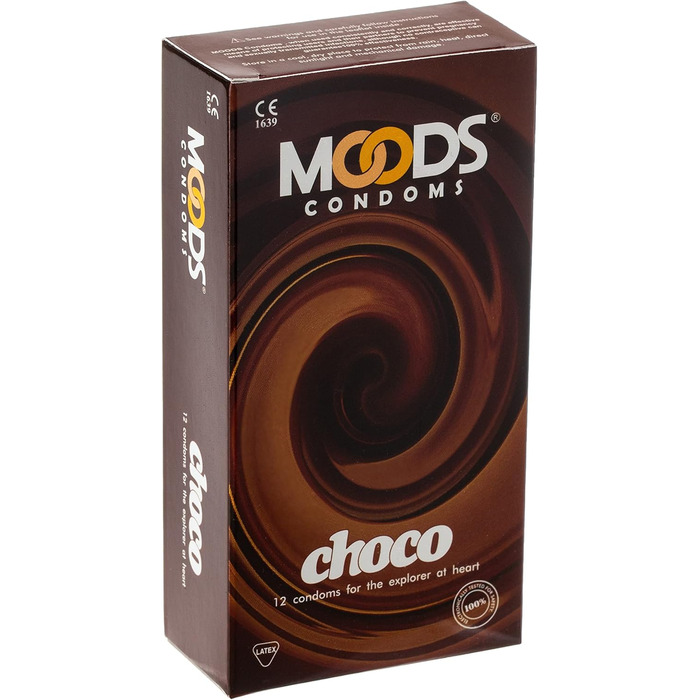 Презервативи MOODS Choco - 12 презервативів зі смаком шоколаду для чудових моментів на двох