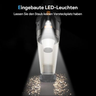 Ручний пилосос акумуляторний, автомобільний, з потужною силою всмоктування, міні-пилосос, для диванів, матраців та вікон, 12000PA,