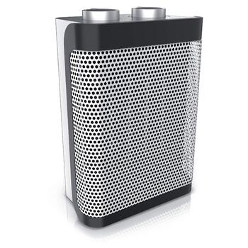 Керамічний вентилятор-обігрівач - 2 рівні потужності - Плавне регулювання температури - 1500 Вт - Енергозберігаючий, тихий вентилятор-обігрівач для ванної кімнати - Захист від перегріву, захист від перекидання - Обігрівач