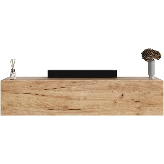 Тумба під телевізор Planetmbel, столик під телевізор довжиною 140 см, тумба під телевізор підвісна або стояча, тумба під телевізор