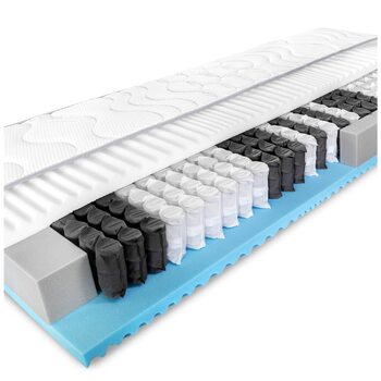 Матрац BMM 90x200 см Comfort TFK Рівень жорсткості H4/Матрац з пружинами Pocket Spring/Ергономічний 7 зон/Сертифіковано Oeko-Tex/Висота 23 см/Матраци вироблені в Німеччині 90 x 200 см H4