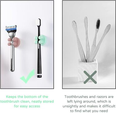Силіконова зубна щітка Тримач для зубної щітки Тримач для бритви Багатофункціональний гачок Водонепроникний самоклеючий тримач про