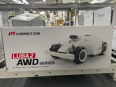 Робот-газонокосарка MAMMOTION LUBA 2 AWD 1000, робот-газонокосарка без обмежувального дроту для газонів площею до 1000 м, 3D VisionRTK Fusion Mapping, крок 80, висота зрізу 25-70 мм, ширина скошування 40 см LUBA 2-до 1000 м