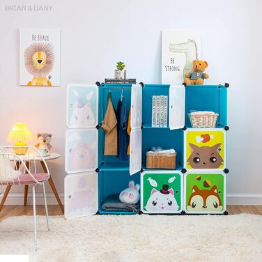 Дитяча полиця Дитяча шафа Сходинкова полиця Книжкова полиця з дверцятами, глибші відділення, ніж зазвичай (45 см проти 35 см), 110