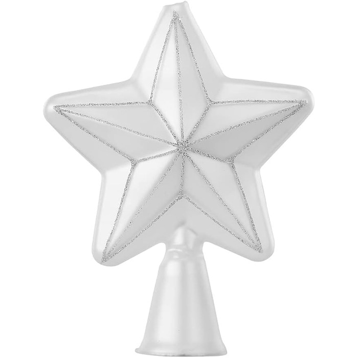 Скляна верхівка для ялинки біла Inge-glas