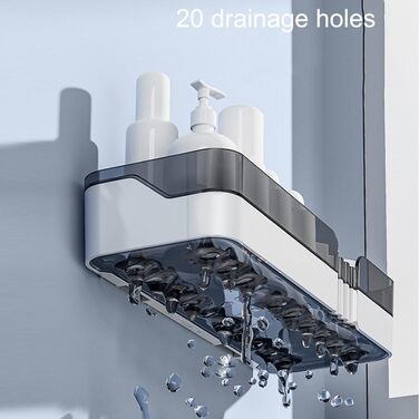 Полиця для ванної кімнати DEPAOTLUX 2 шт. , полиці для ванної кімнати без свердління, клейка полиця для душу, настінні душові коши