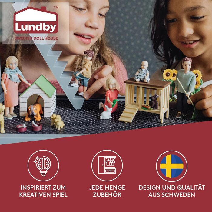 Ляльки Lundby для родини лялькових будиночків Сімейство ляльок Чарлі Гнучкі ляльки Аксесуари та фігурки Масштаб 118