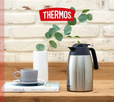 ТЕРМОС THV 1.50 л, сталь, термос з нержавіючої сталі об&39ємом 1.5 л, 12 год гарячої води / 24 год холодної води, абсолютно герметичний, великий отвір, кавник, чайник, можна мити в посудомийній машині, знімна кришка, абсолютно герметичний