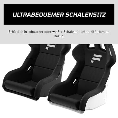 Сидіння FANATEC ClubSport GT Sim Racing для кокпіта міцність та жорсткість, армована волокном оболонка, дихаюча тканина, поперекова підтримка білий колір
